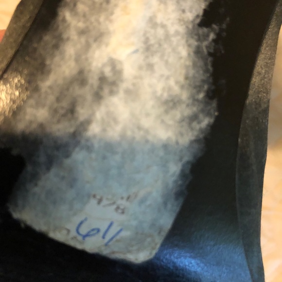 Vintage shoes Karen Scott Edwardian Inspired bow front gray heels - Picture 9 of 14